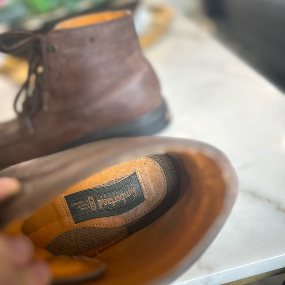 Brown Leather Timberland Boots – Size 8 Men Rugged Street Style,Outdoor Fashion - Picture 9 of 17